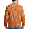 Orange Paisley Bandana Print Men's Sweatshirt-grizzshop