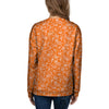 Orange Paisley Bandana Print Women's Sweatshirt-grizzshop