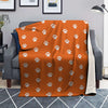 Orange Paw Print Blanket-grizzshop