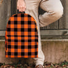 Orange Plaid Backpack-grizzshop