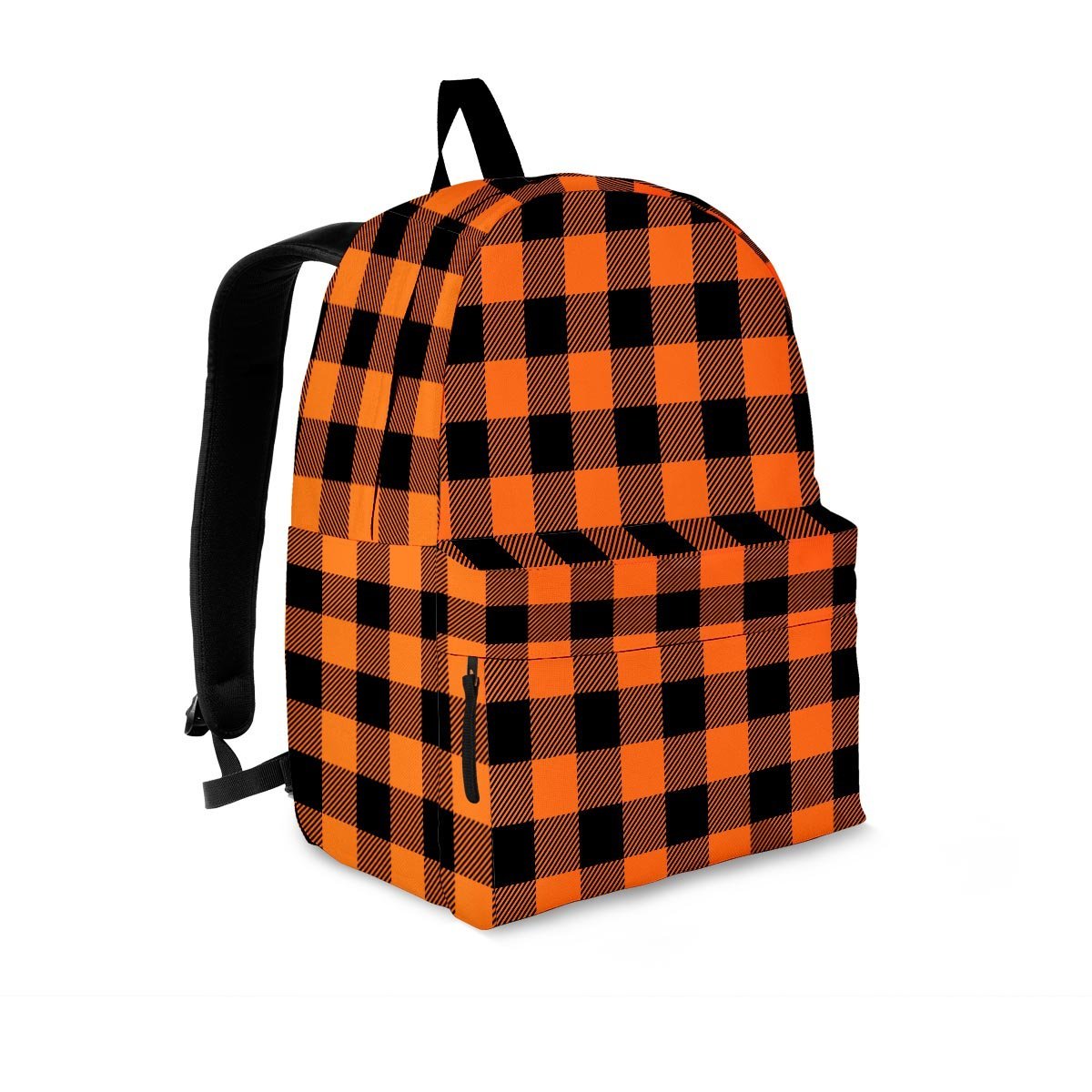 Orange Plaid Backpack-grizzshop