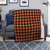 Orange Plaid Blanket-grizzshop