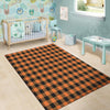 Orange Plaid Floor Mat-grizzshop