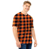 Orange Plaid Men T Shirt-grizzshop