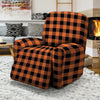 Orange Plaid Recliner Cover-grizzshop