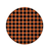 Orange Plaid Round Rug-grizzshop