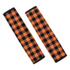 Orange Plaid Seat Belt Cover-grizzshop