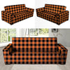 Orange Plaid Sofa Cover-grizzshop