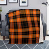 Orange Plaid Tartan Blanket-grizzshop