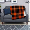 Orange Plaid Tartan Blanket-grizzshop