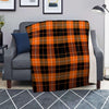 Orange Plaid Tartan Blanket-grizzshop