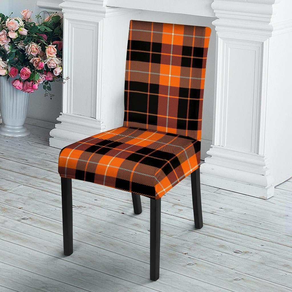 Orange Plaid Tartan Chair Cover-grizzshop