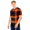 Orange Plaid Tartan Men T Shirt-grizzshop