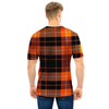 Orange Plaid Tartan Men T Shirt-grizzshop