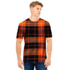 Orange Plaid Tartan Men T Shirt-grizzshop