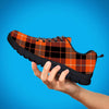 Orange Plaid Tartan Men's Sneakers-grizzshop