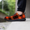 Orange Plaid Tartan Men's Sneakers-grizzshop