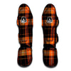 Orange Plaid Tartan Muay Thai Shin Guard-grizzshop