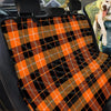 Orange Plaid Tartan Pet Car Seat Cover-grizzshop