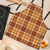 Orange Plaid Tartan Print Women's Apron-grizzshop