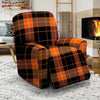 Orange Plaid Tartan Recliner Cover-grizzshop