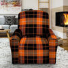 Orange Plaid Tartan Recliner Cover-grizzshop