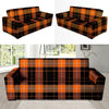 Orange Plaid Tartan Sofa Cover-grizzshop