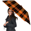 Orange Plaid Tartan Umbrella-grizzshop