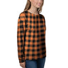 Orange Plaid Women's Sweatshirt-grizzshop