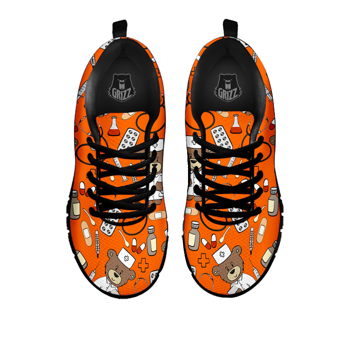 Orange Teddy Bear Nurse - Sneakers-grizzshop