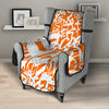 Orange Urban Graffiti Text Print Pattern Armchair Protector-grizzshop