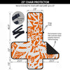 Orange Urban Graffiti Text Print Pattern Armchair Protector-grizzshop