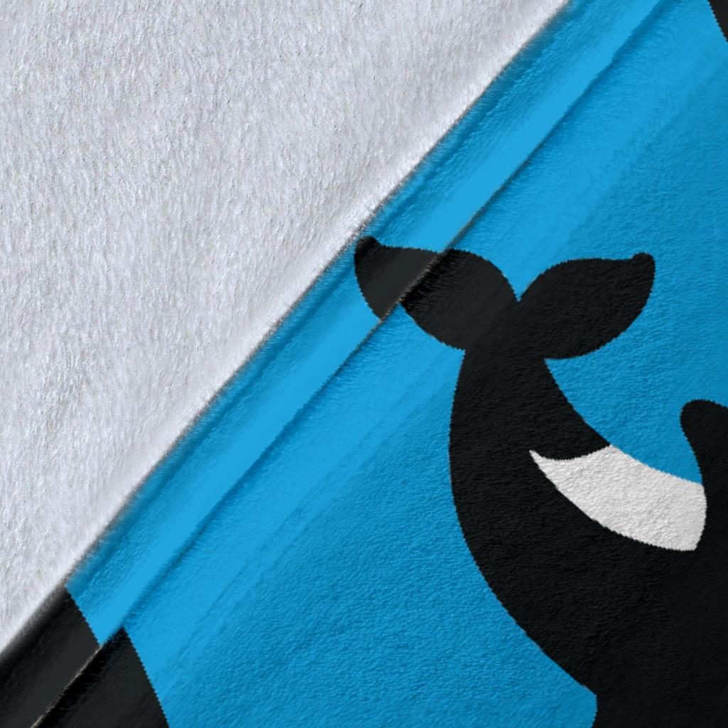 Orca Killer Whale Pattern Print Blanket-grizzshop