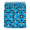 Orca Killer Whale Pattern Print Duvet Cover Bedding Set-grizzshop