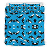 Orca Killer Whale Pattern Print Duvet Cover Bedding Set-grizzshop