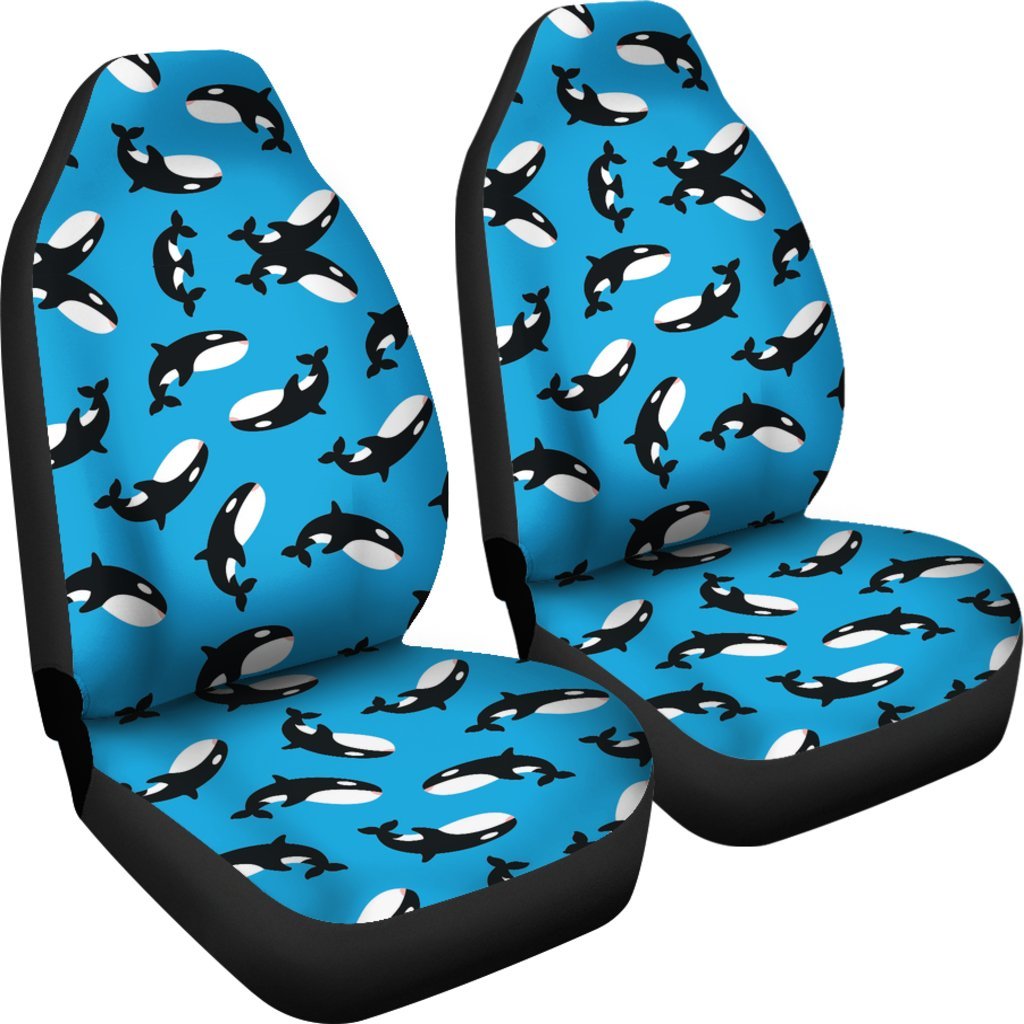 Orca Killer Whale Pattern Print Universal Fit Car Seat Cover-grizzshop