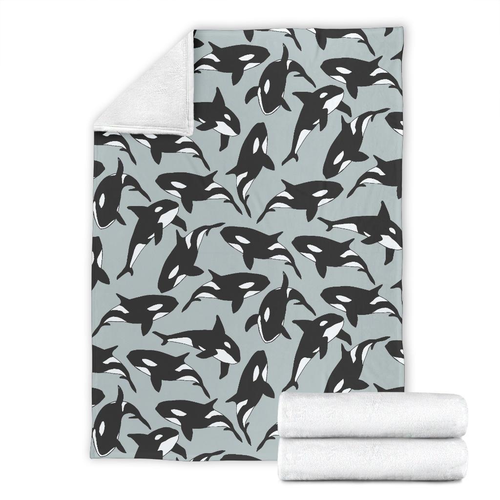 Orca Killer Whale Print Pattern Blanket-grizzshop