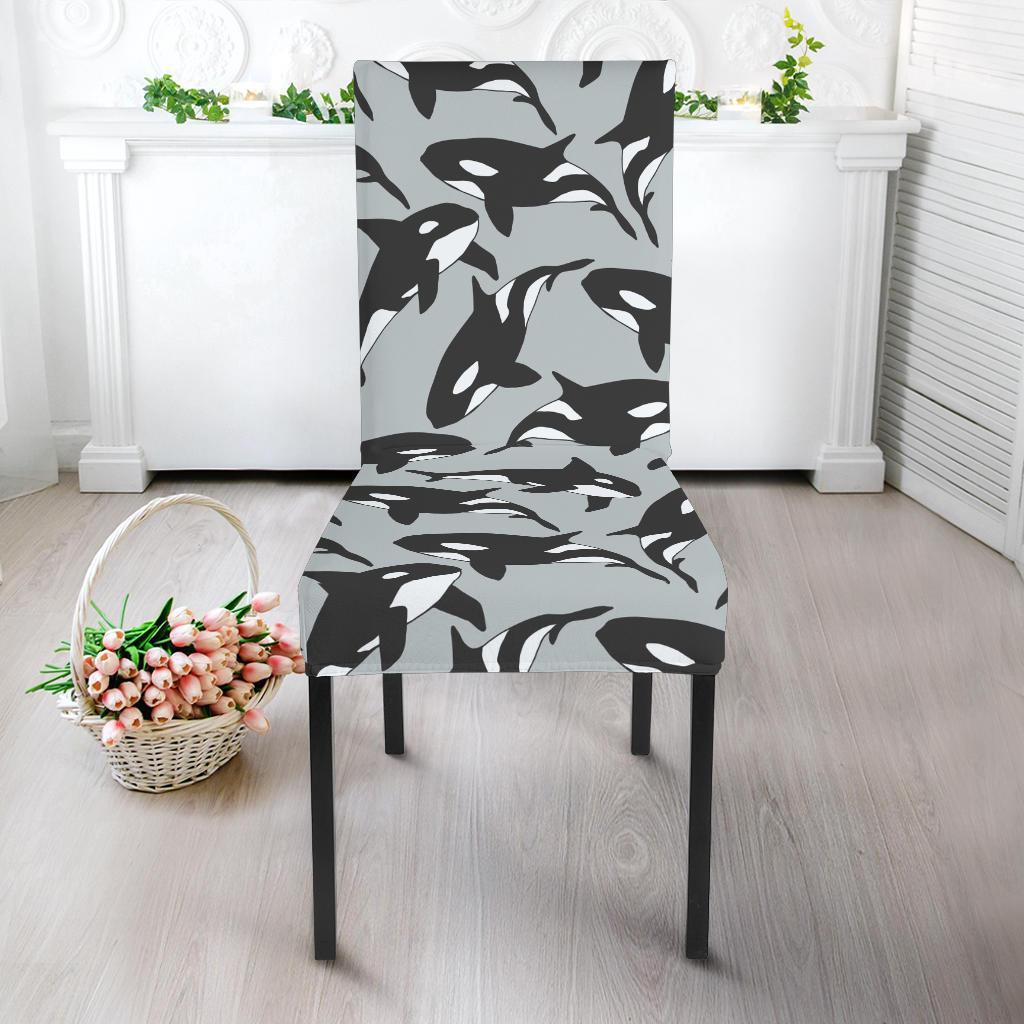 Orca Killer Whale Print Pattern Chair Cover-grizzshop