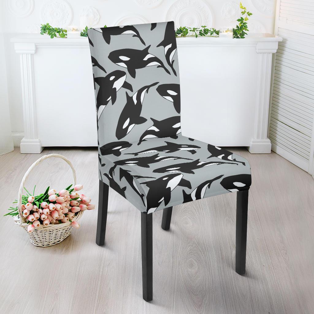 Orca Killer Whale Print Pattern Chair Cover-grizzshop