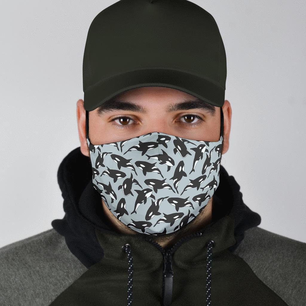 Orca Killer Whale Print Pattern Face Mask-grizzshop