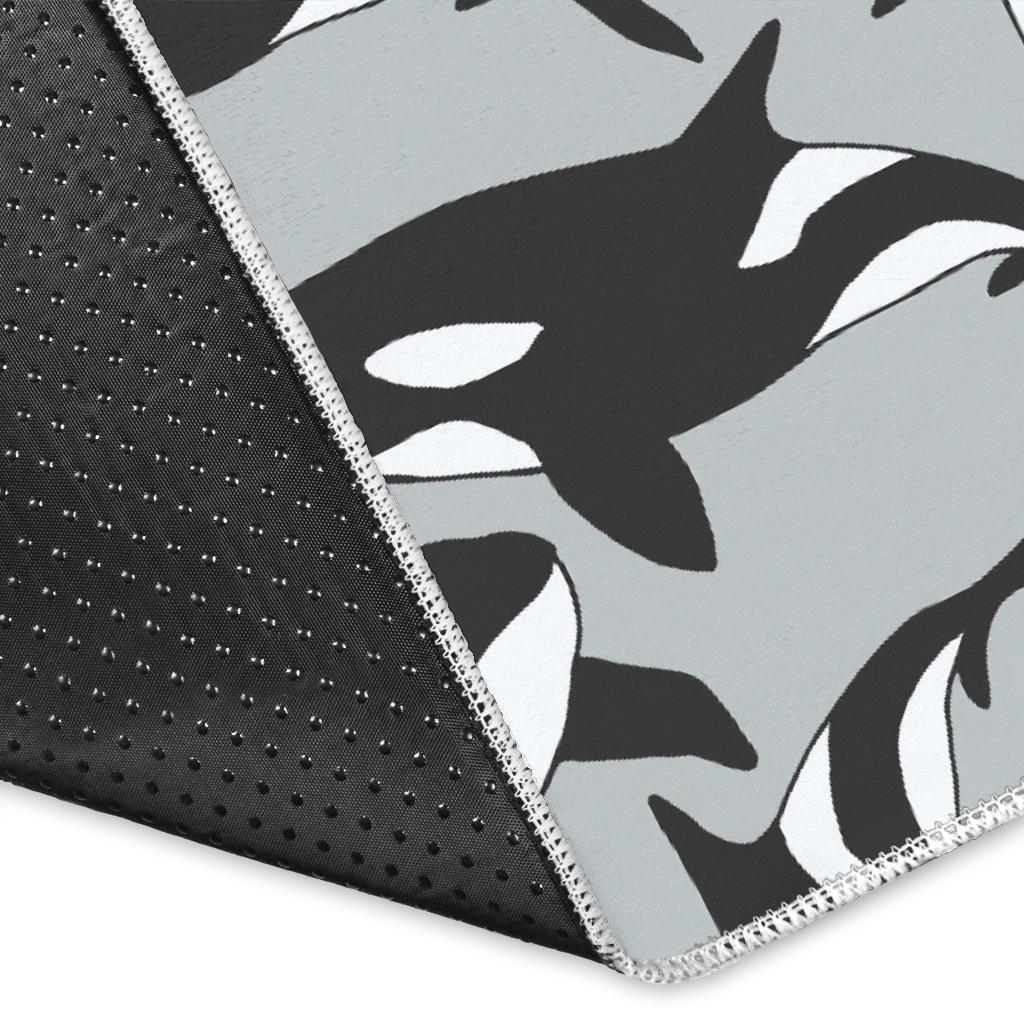 Orca Killer Whale Print Pattern Floor Mat-grizzshop