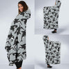 Orca Killer Whale Print Pattern Hooded Blanket-grizzshop