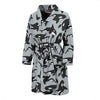 Orca Killer Whale Print Pattern Men Long Robe-grizzshop