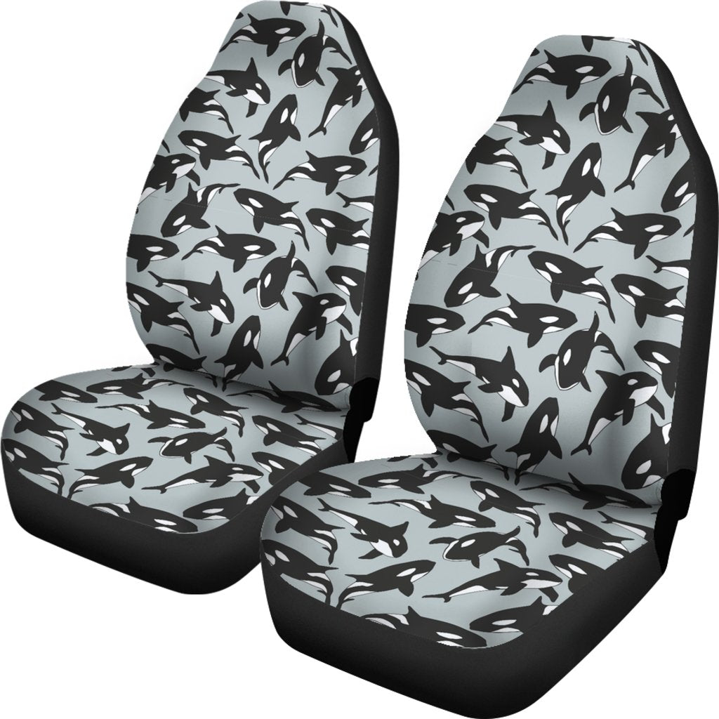 Orca Killer Whale Print Pattern Universal Fit Car Seat Cover-grizzshop