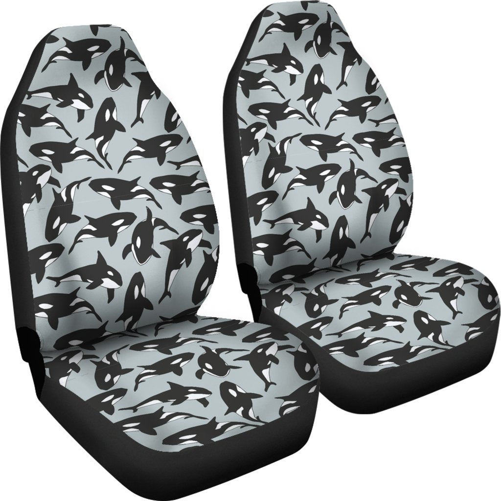 Orca Killer Whale Print Pattern Universal Fit Car Seat Cover-grizzshop