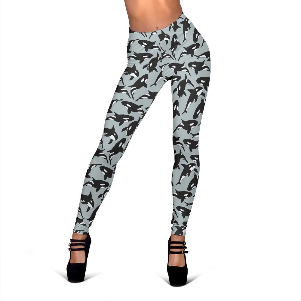 Orca Killer Whale Print Pattern Women Leggings-grizzshop