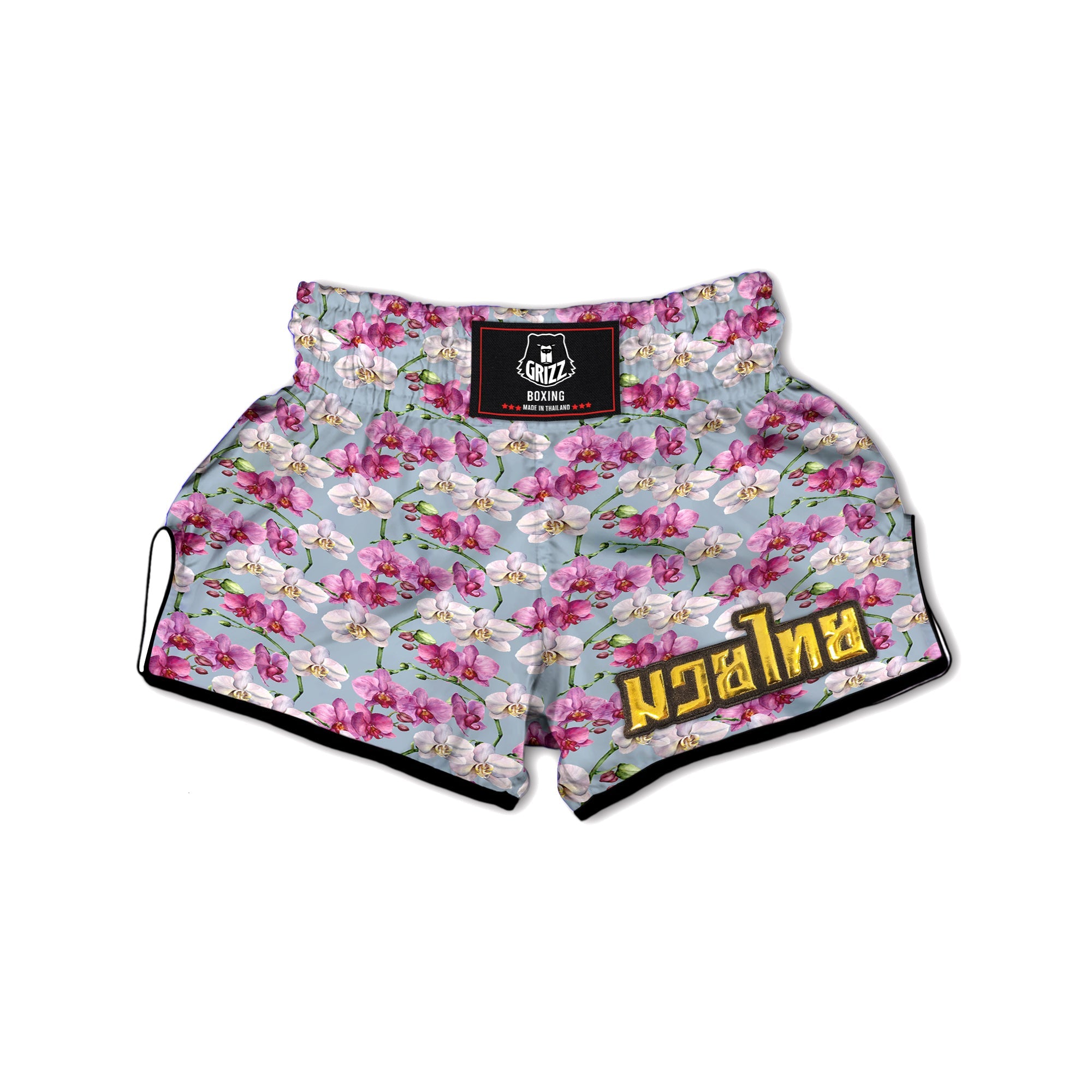 Orchid Cute Print Muay Thai Boxing Shorts-grizzshop