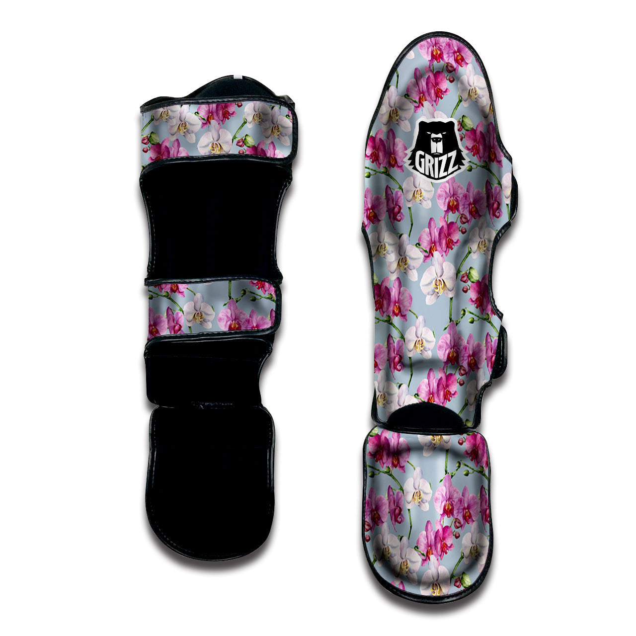 Orchid Cute Print Muay Thai Shin Guards-grizzshop