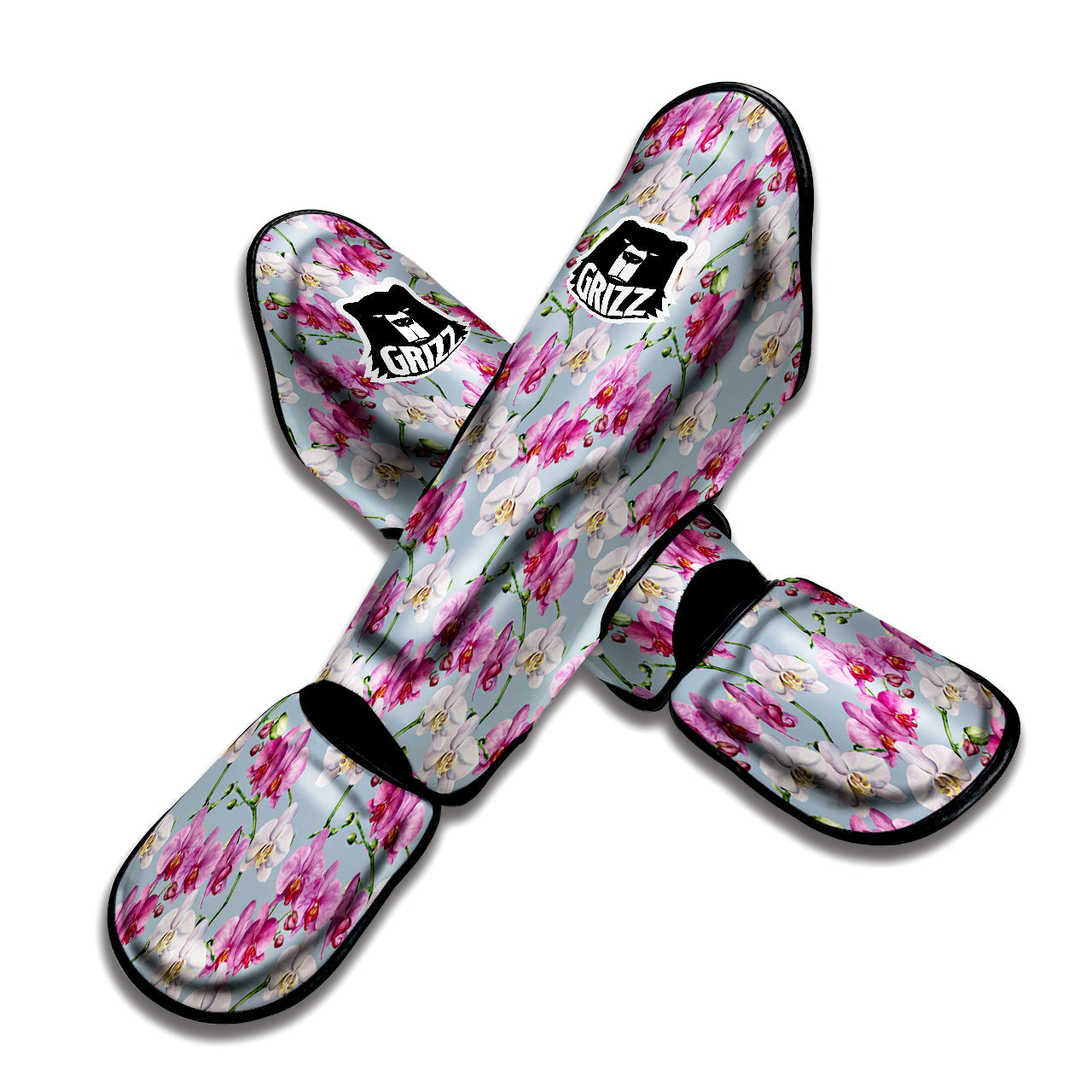 Orchid Cute Print Muay Thai Shin Guards-grizzshop