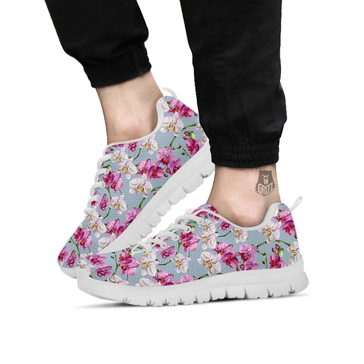 Orchid Cute Print White Sneaker-grizzshop